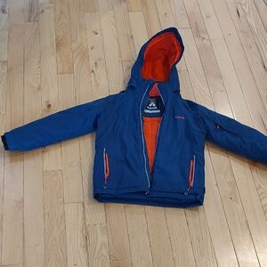 Kids Kamik Size 8 Big Boy Winter Blue and Orange Jacket